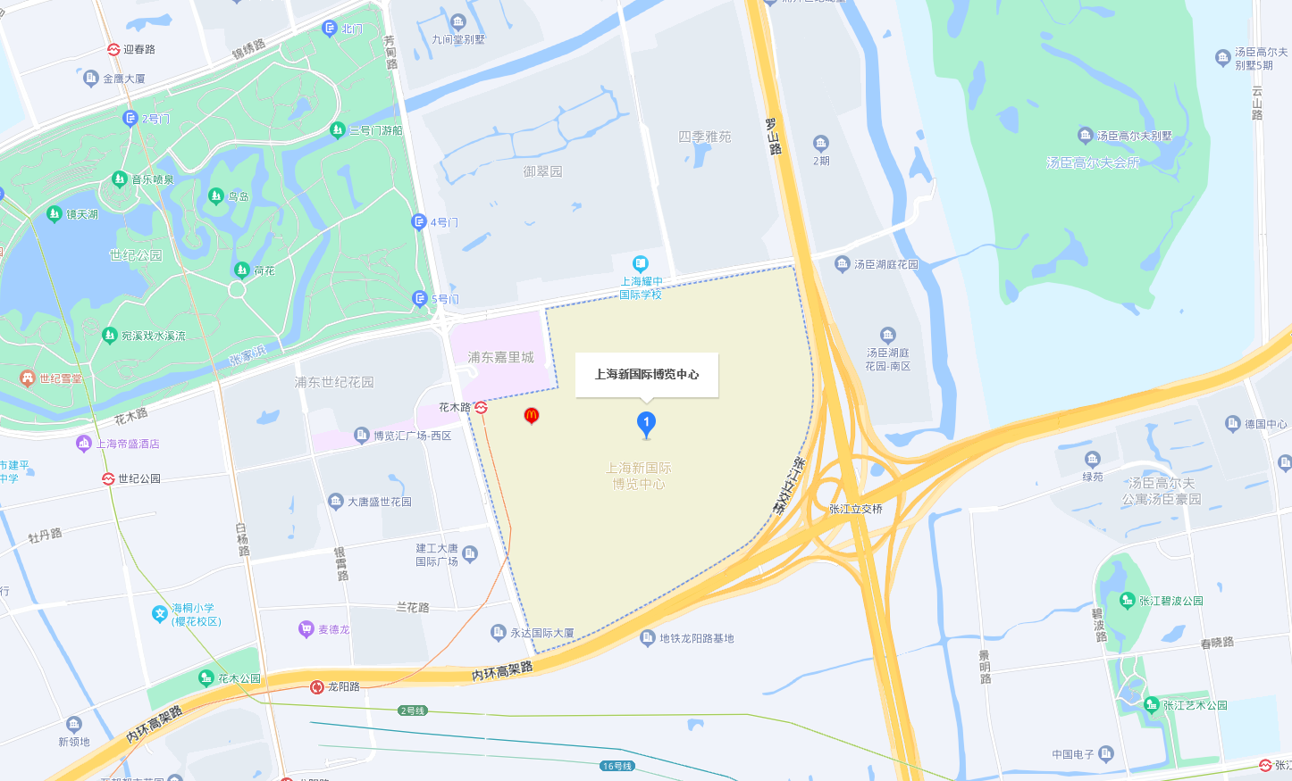 第十六届世界制药机械、包装设备与材料中国展位置